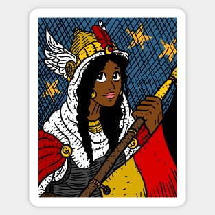 lady germania, german european black pride. Sticker